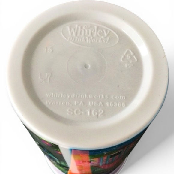Disney Parks 16 oz Refillable Resort Mug Orange Lid with Full Wrap Characters - Picture 7 of 8